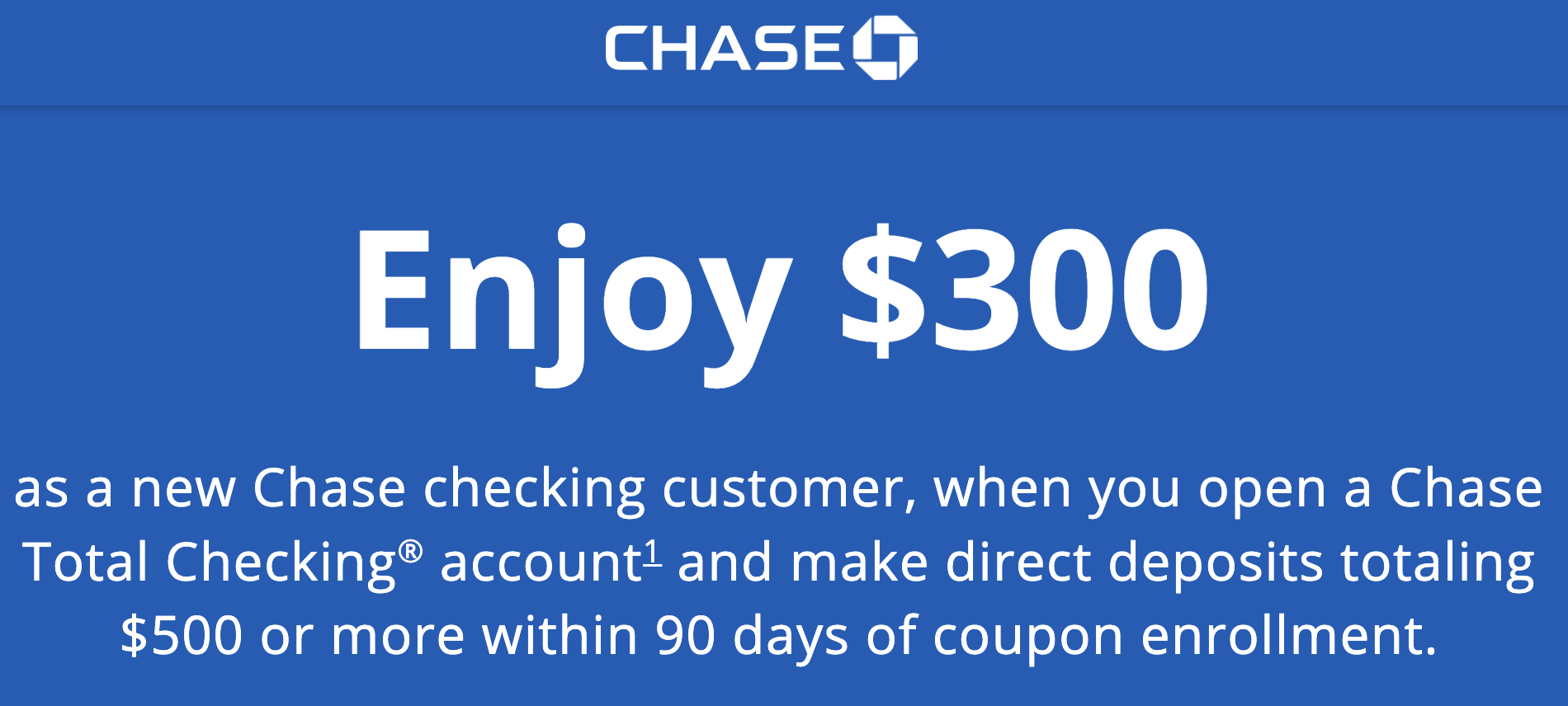 Get a $300 bonus from Chase!